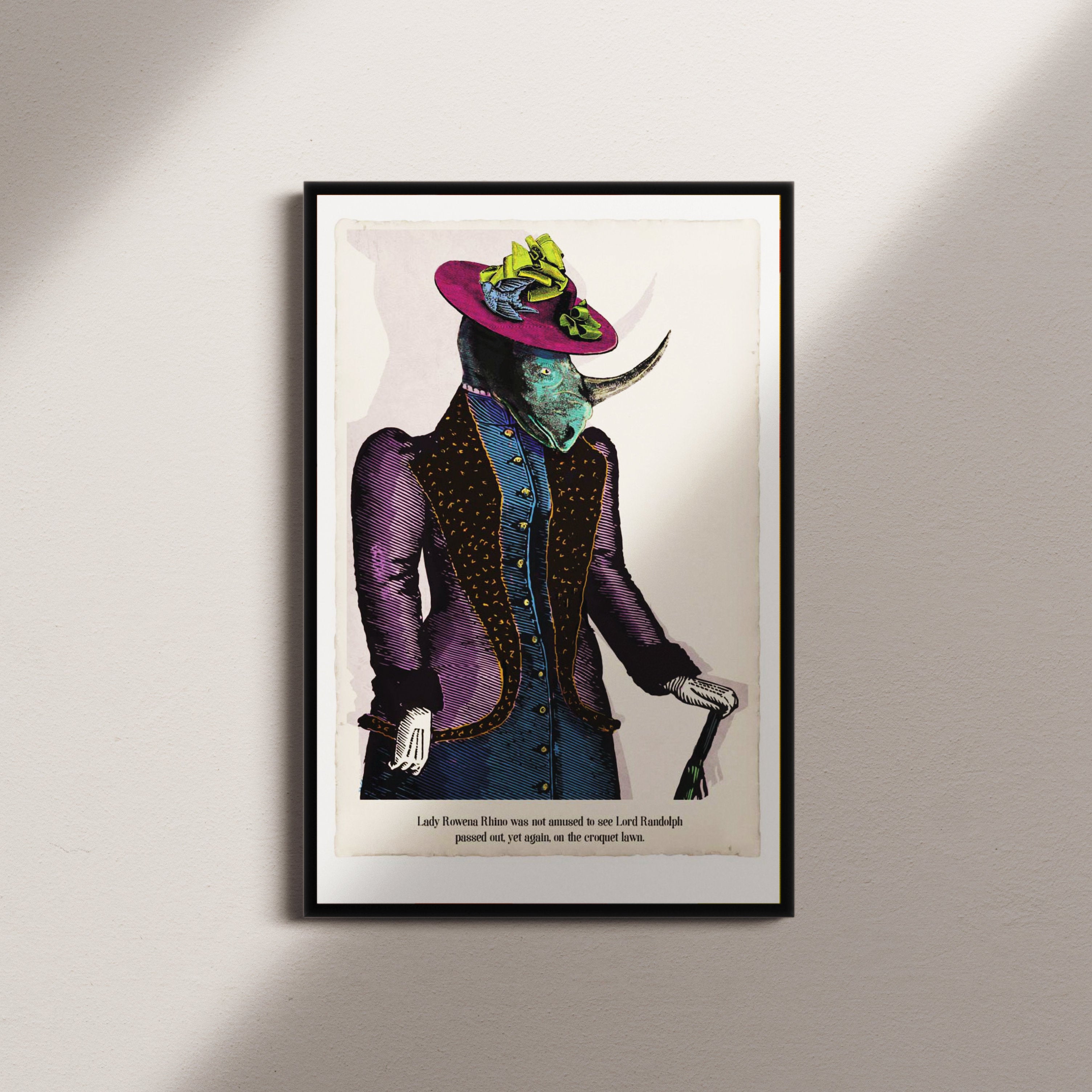 Lady Rowena Rhino Print
